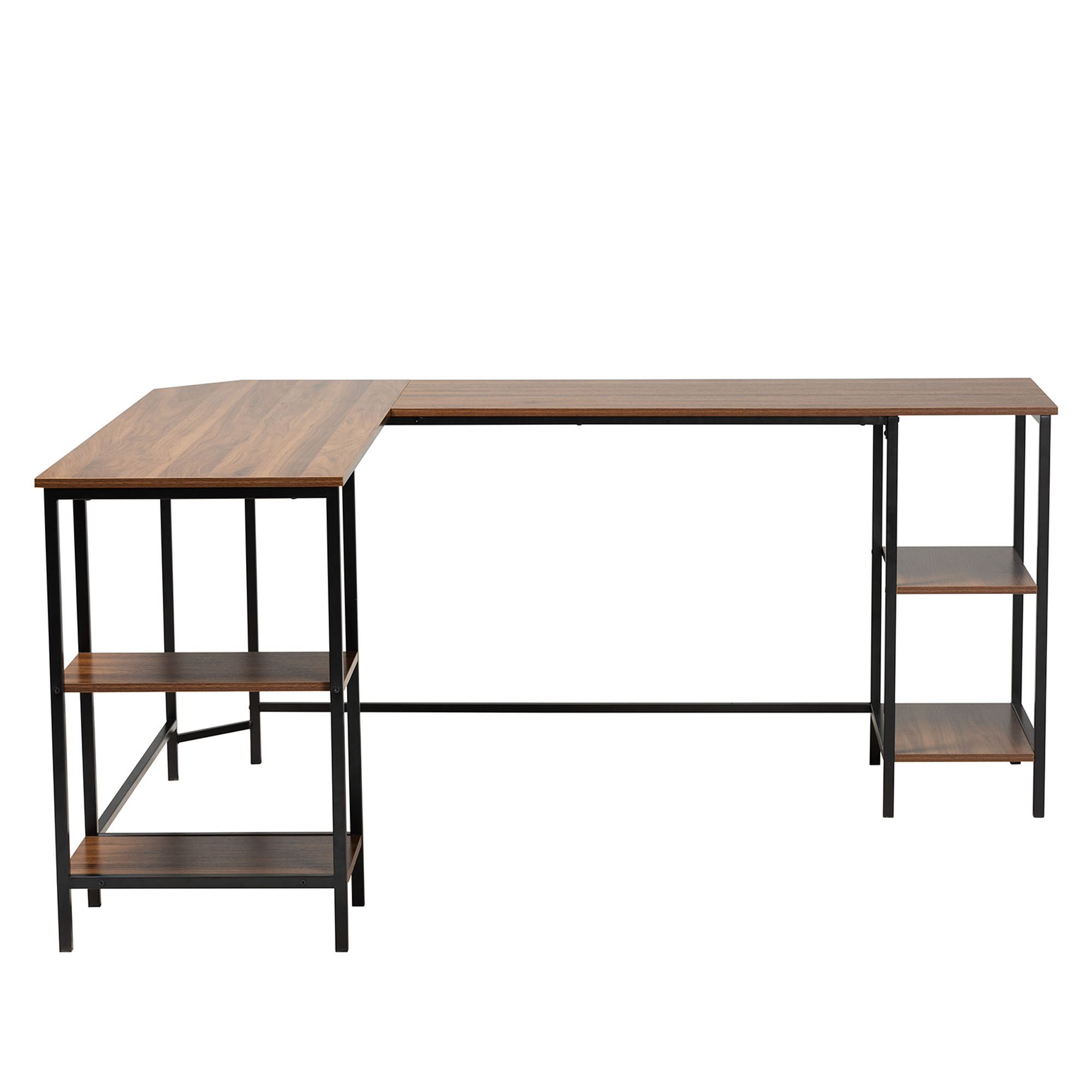 Baxton studio ethan rustic industrial style deals brown wood and metal desk